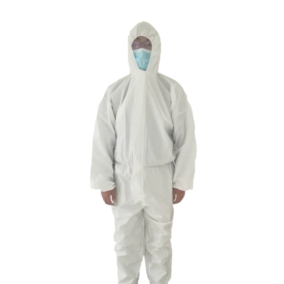 Disposable Nonwoven Scrub Coverall Hazmat Isolation Full Body Protection Suit