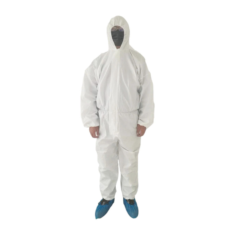 Disposable Nonwoven Scrub Coverall Hazmat Isolation Full Body Protection Suit