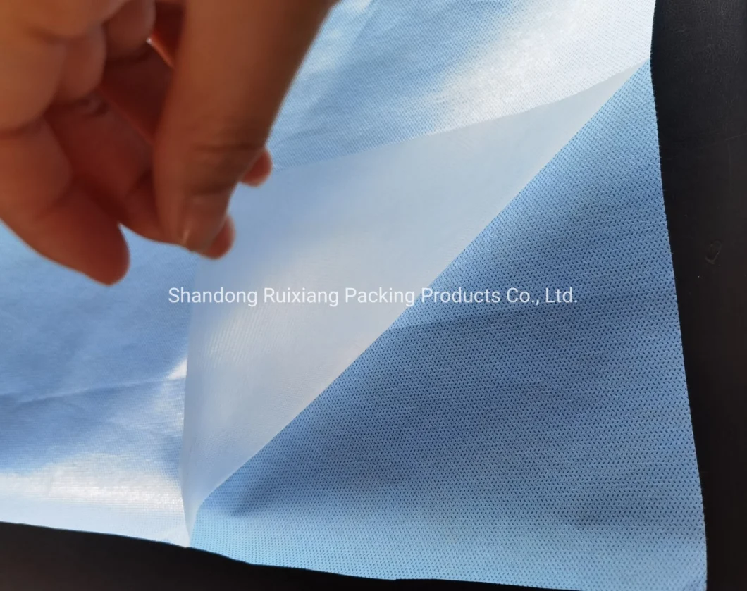 High Quality Waterproof Blue PE Film Coated SMS Non Woven Fabric for Surgical Gown