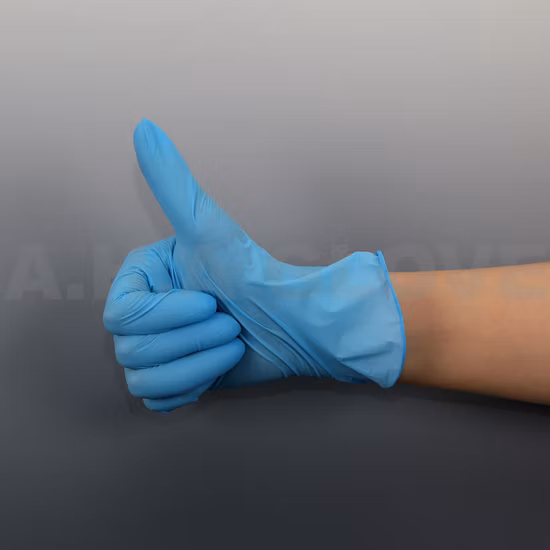 저렴한 가격 100pcs 파란색 일회용 검사 안전 니트릴 의료 외과 검사 장갑