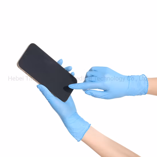 무분말 니트릴 일회용 식품 접촉 검사 장갑 제조업체